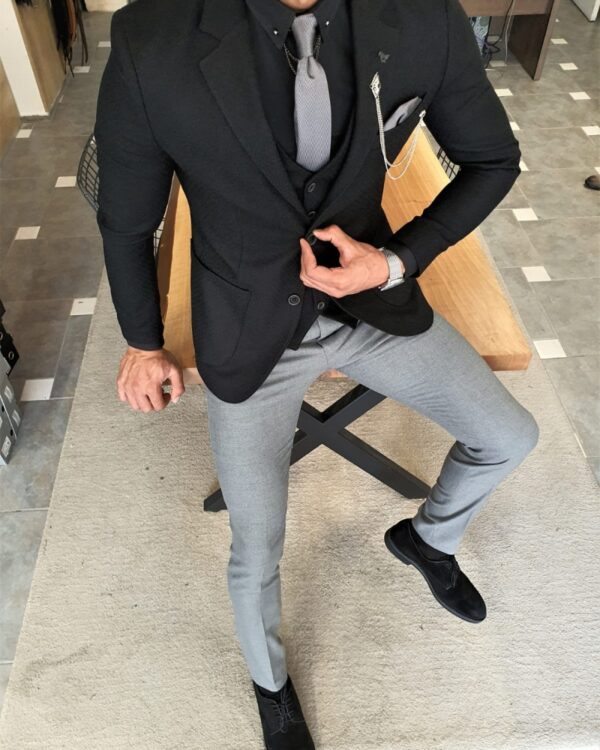 Aysoti Mitik Black Slim Fit Suit