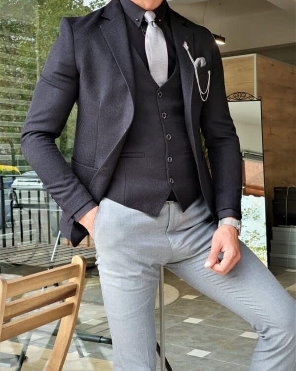 Aysoti Mitik Black Slim Fit Suit