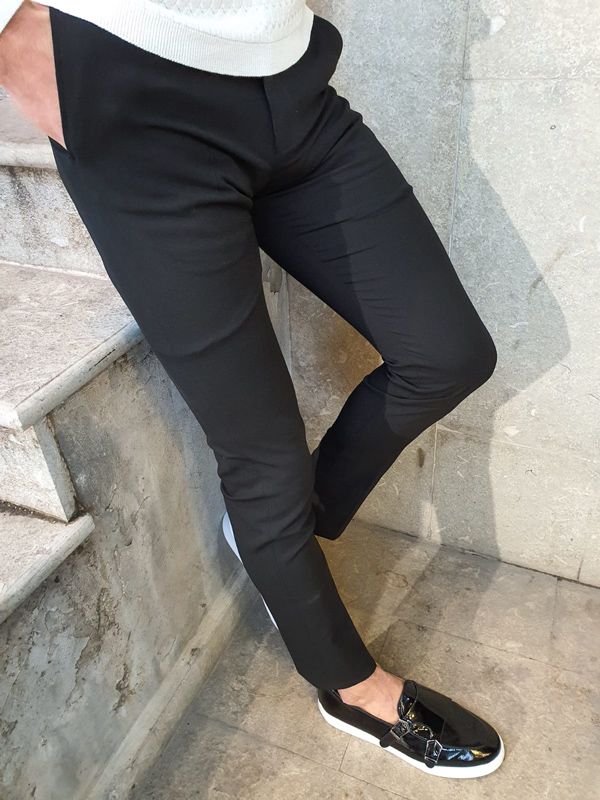 Aysoti Langred Black Slim Fit Pants