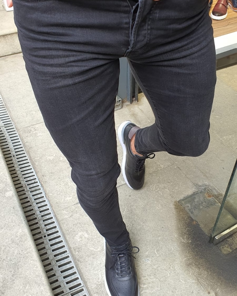 Brandon Black Slim Fit Handmade Jeans