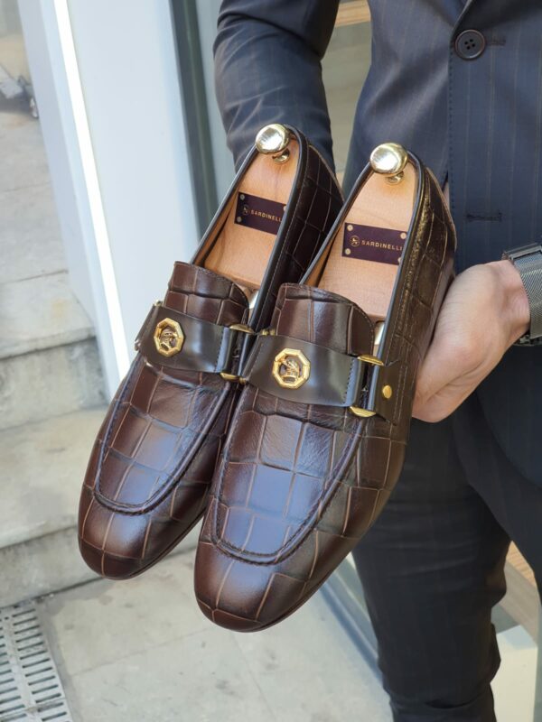 Aysoti Sellew Brown Leather Buckle Loafer
