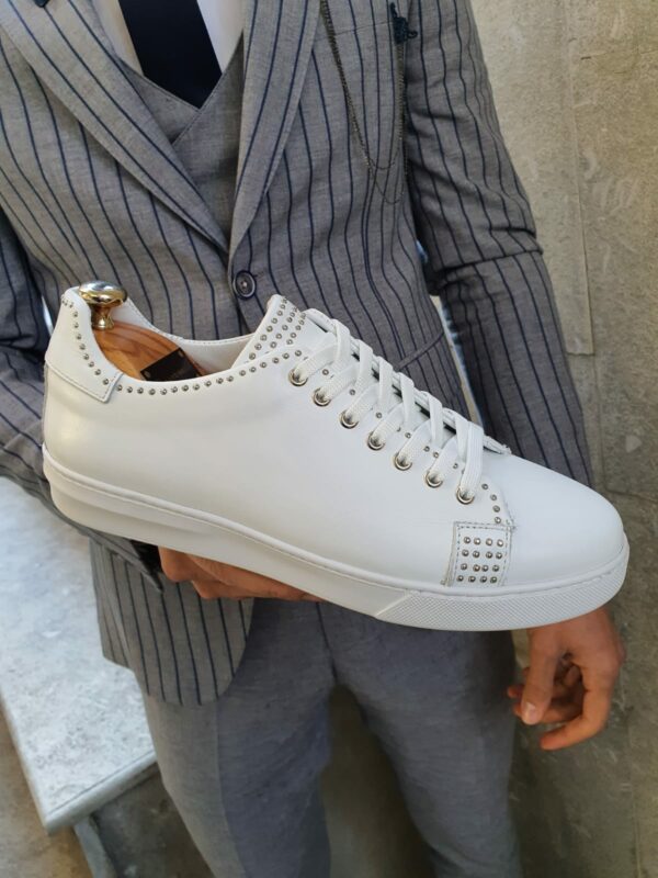 Aysoti Opallac White Lace Up Sneakers