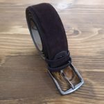 Aysoti Brown Suede Leather Belt