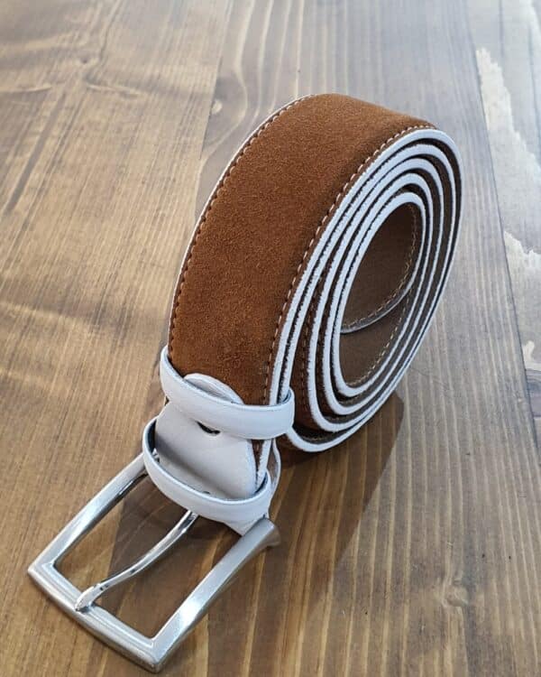 Aysoti Cinnamon Suede Leather Belt