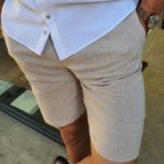 Aysoti Fayetteville Beige Slim Fit Shorts