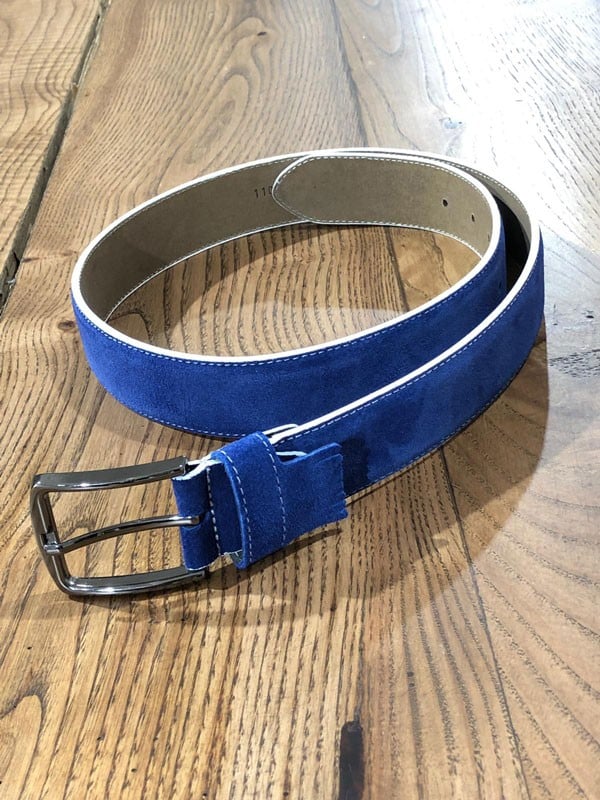 Aysoti Suede Leather Belt – Sax