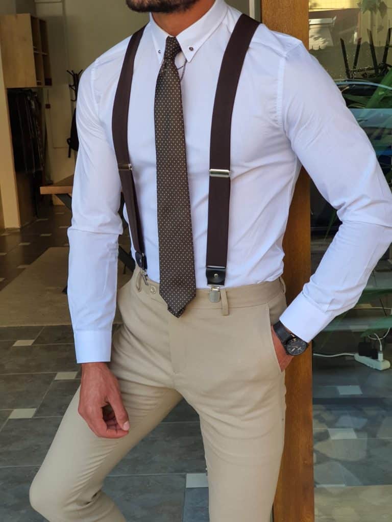 Aysoti Casba Brown Suspenders - Aysotiman