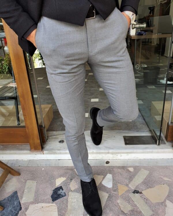Aysoti Tegol Gray Slim Fit Pants