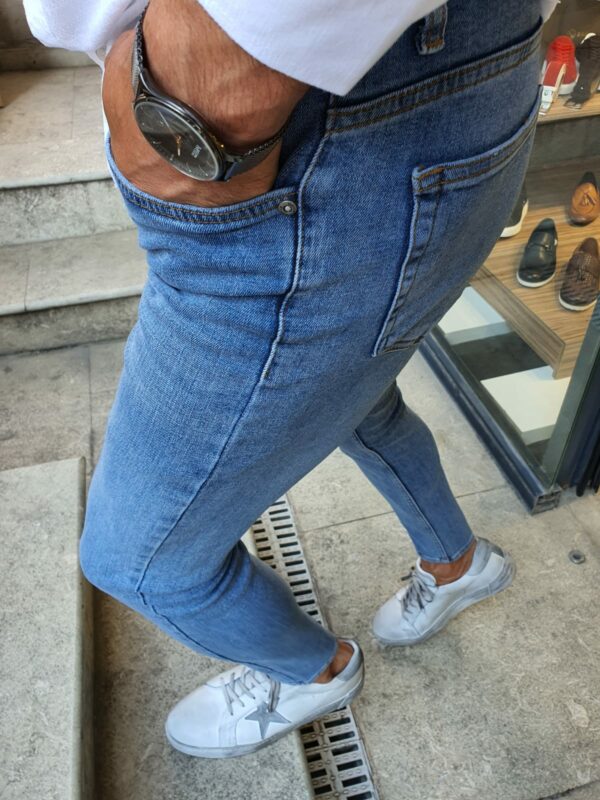 Brandon Sparks Blue Slim Fit Handmade Jeans