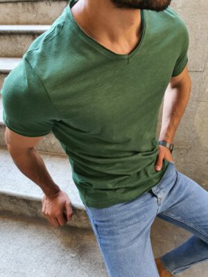 Aysoti Green Slim Fit T-Shirt