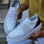 Aysoti White Mid-Top Sneakers
