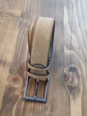 Aysoti Camel Suede Leather Belt