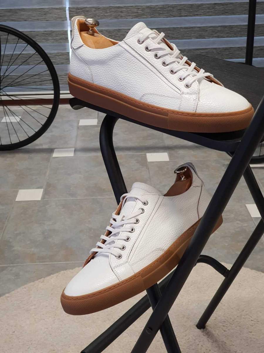 SOHO EDGE white cognac welted sneakers | untamed street | men – UNTAMED  STREET