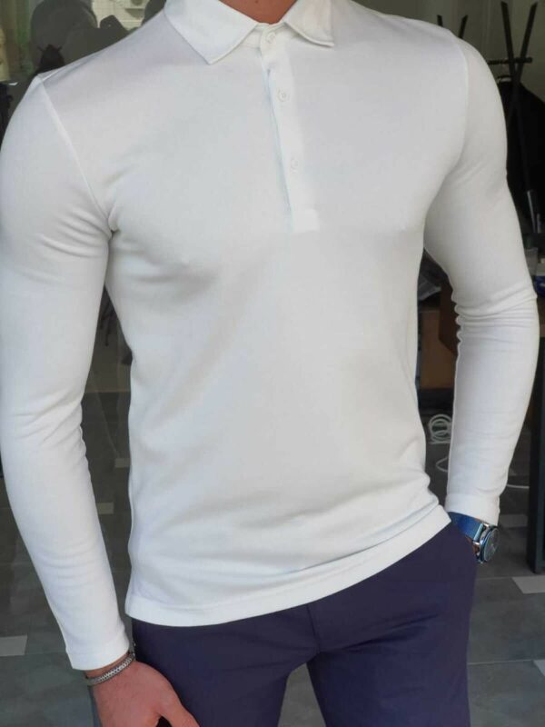 Aysoti Walter White Slim Fit Long Sleeve Polo Shirt