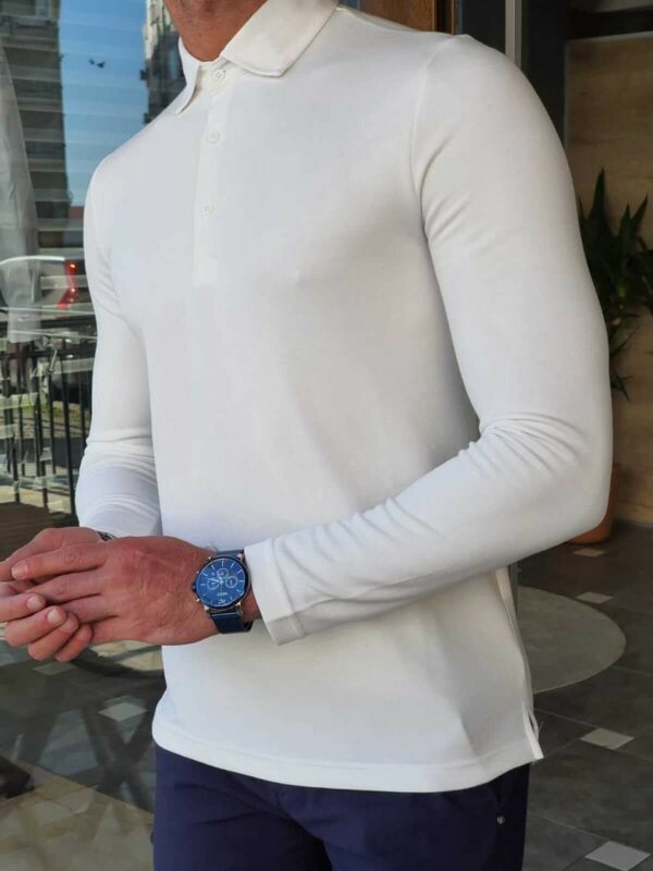 Aysoti Walter White Slim Fit Long Sleeve Polo Shirt
