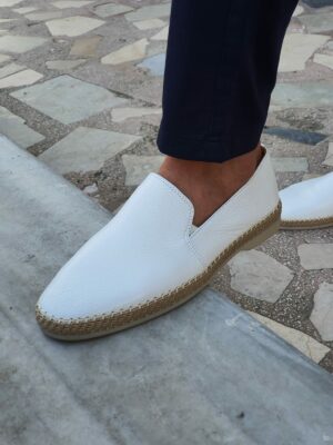 White Slip-On Loafers