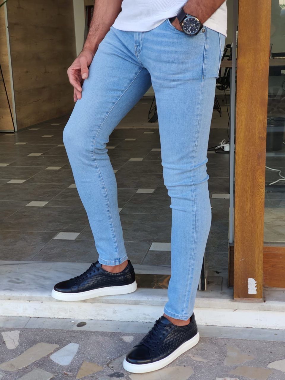 Aysoti Elon Blue Slim Fit Jeans - Aysotiman