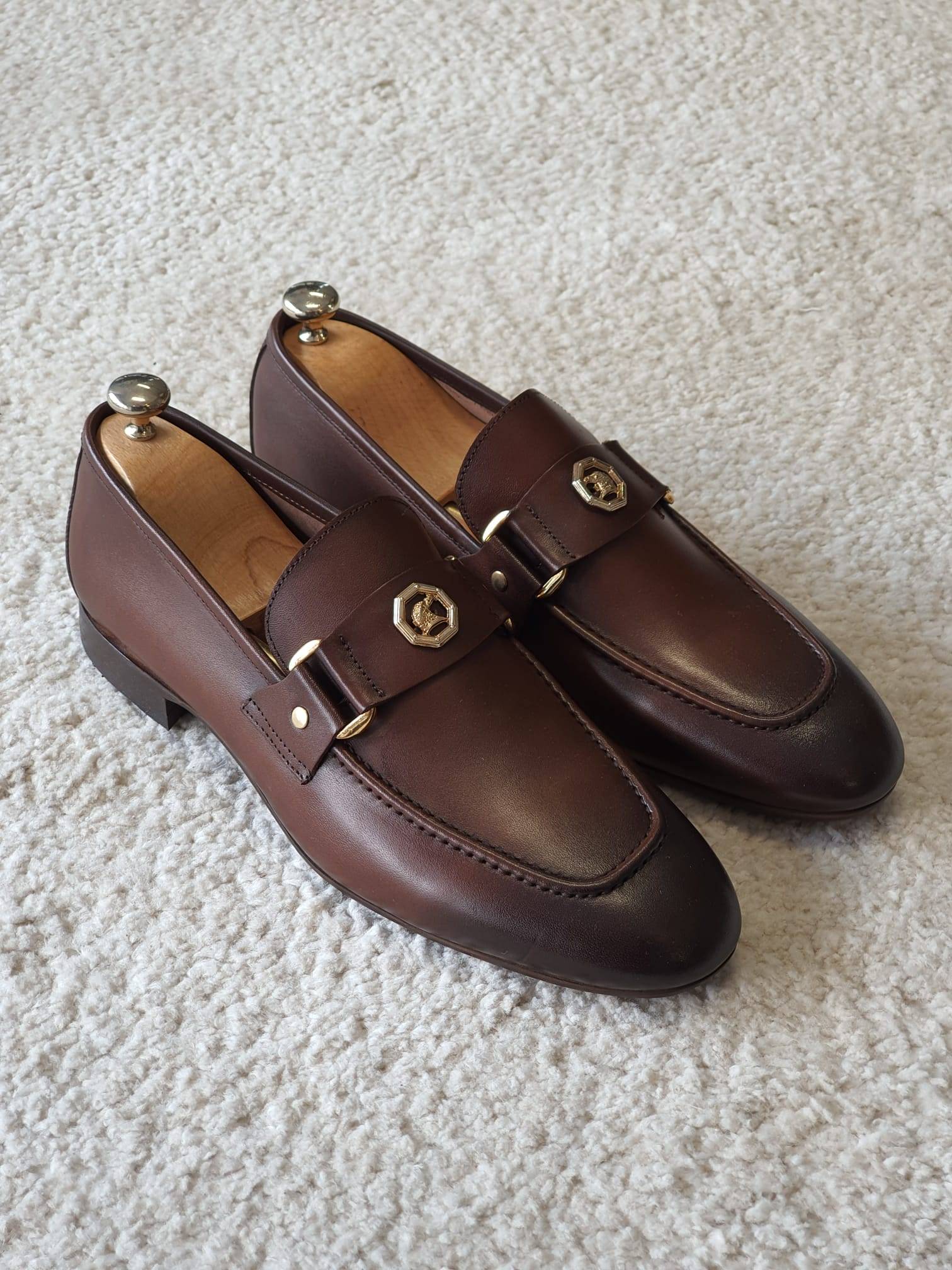 Aysoti Durham Brown Penny Loafers - Aysotiman