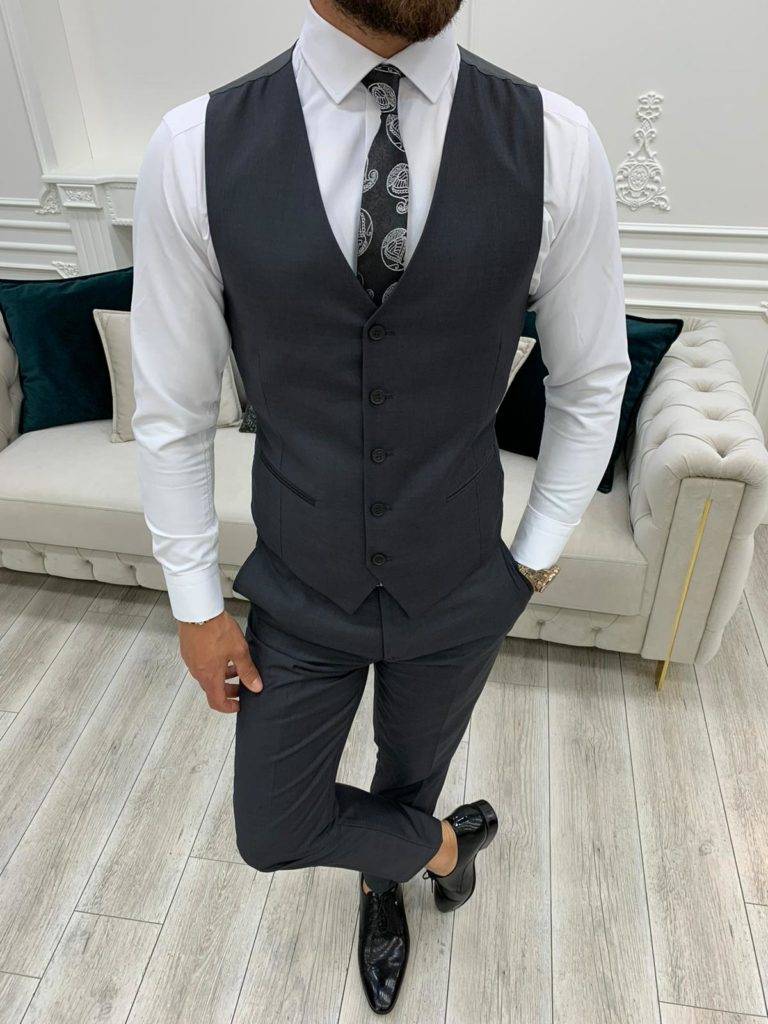 Aysoti Vermut Gray Slim Fit Suit - Aysotiman