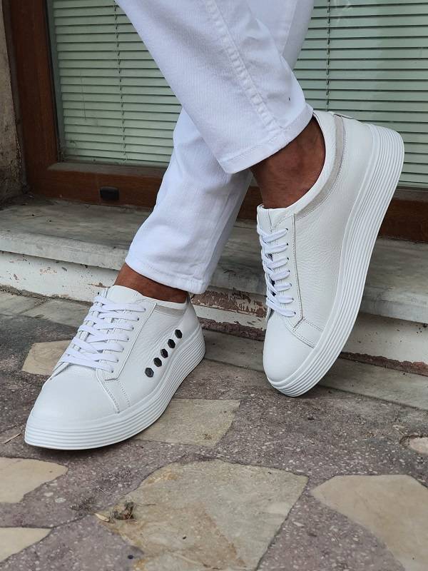 White Low-Top Sneakers