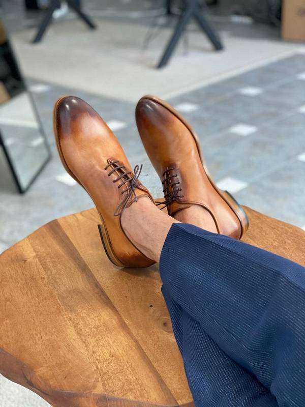 Tan Lace Up Oxfords