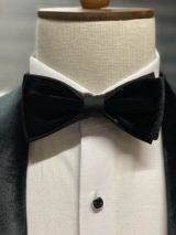 Aysoti Depocca Black & White Slim Fit Velvet Shawl Lapel Wool Tuxedo ...