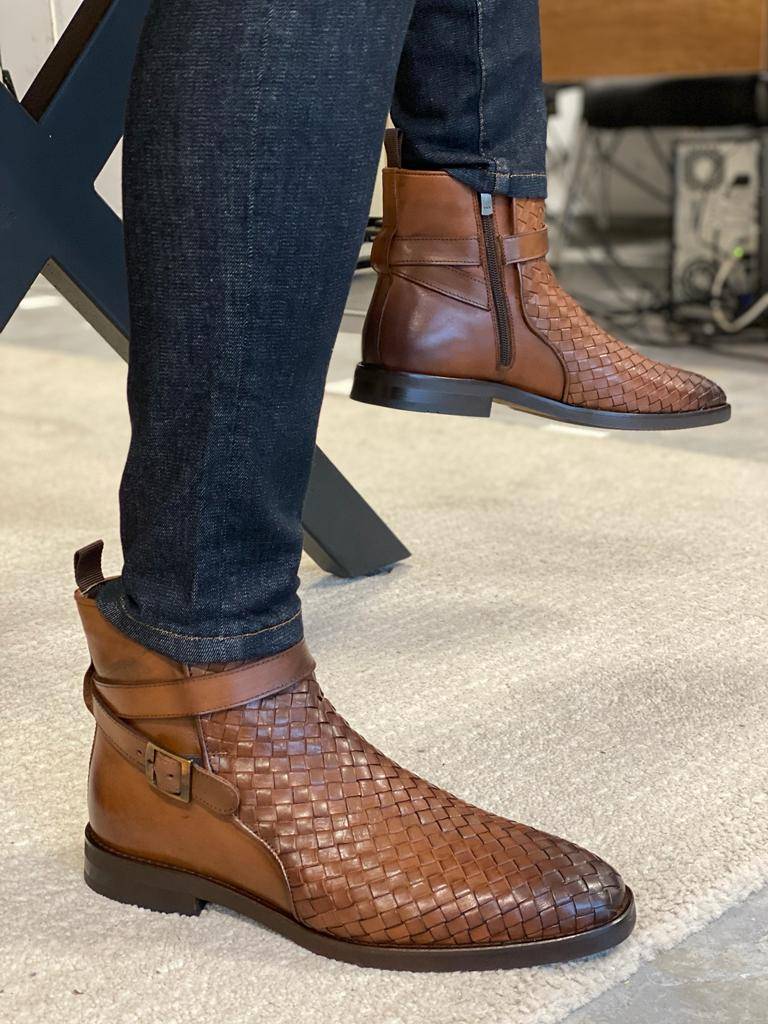 https://www.aysotiman.com/wp-content/uploads/2021/12/Chenette-Brown-Woven-Leather-Buckle-Chelsea-Boots3.jpeg