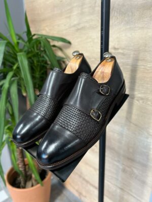 Aysoti Bosworth Brown Double Monk Strap Shoes