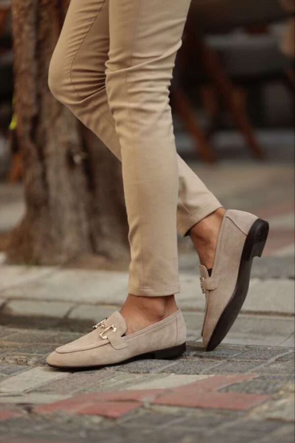 Aysoti Cresswell Beige Suede Loafers