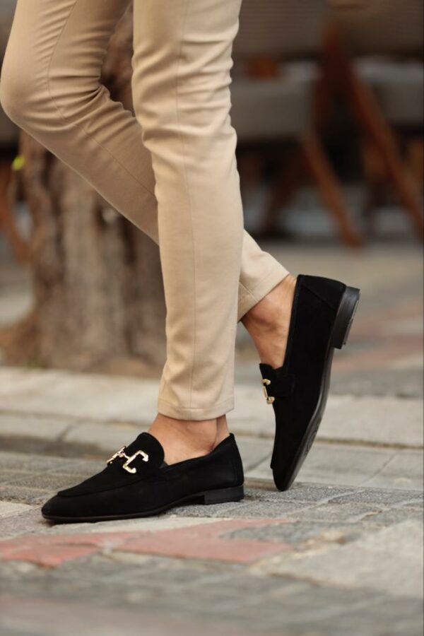 Aysoti Cresswell Black Suede Loafers
