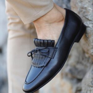 Black Kilt Loafers