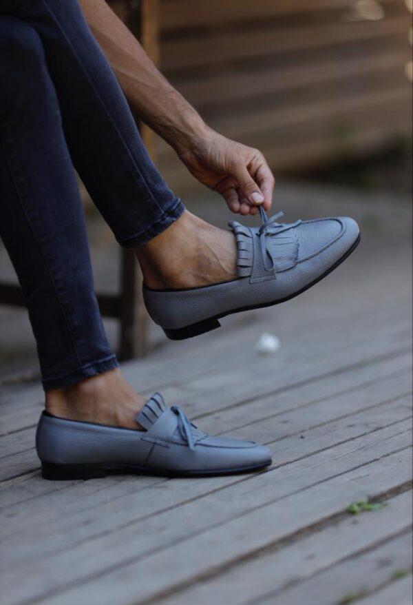 Gray Kilt Loafers