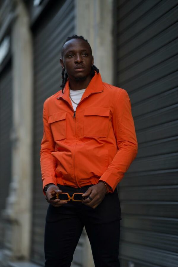 Aysoti Cooper Slim Fit Orange Front Pocket Jacket