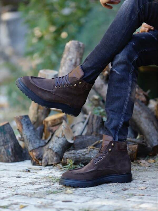 Brown Lace Up Ankle Boots