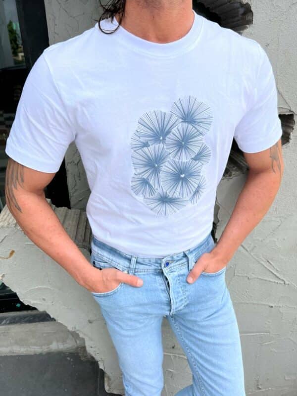 Aysoti Baha White Slim Fit T-shirt