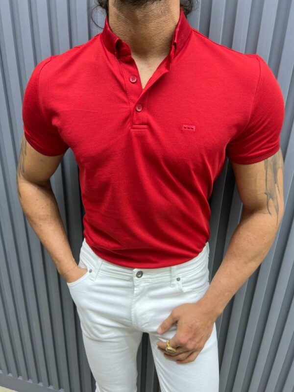 Aysoti Milla Red Knitwear Polo T-Shirt