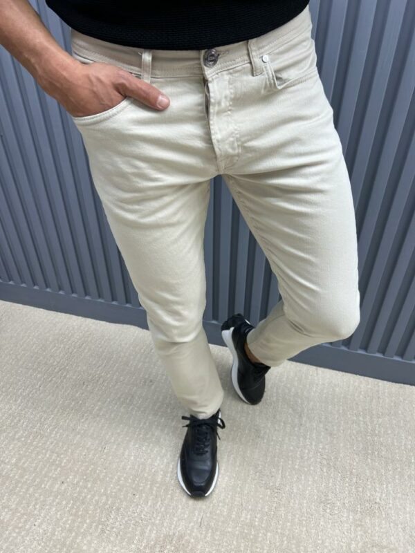 Aysoti Tefax Cream Slim Fit Jeans