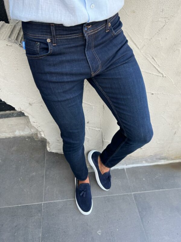 Aysoti Tefax Dark Navy Blue Slim Fit Jeans