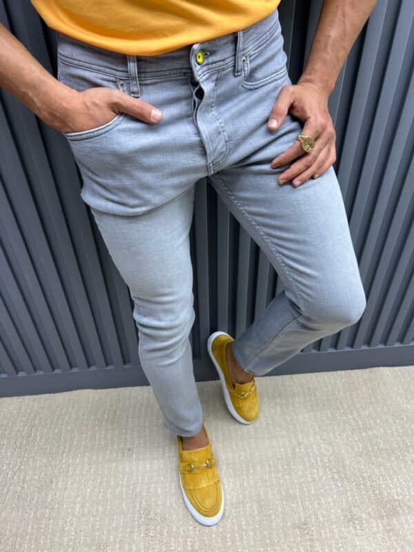 Aysoti Tefax Gray Slim Fit Jeans