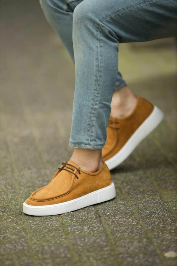 Aysoti Dale Tan Laced Slip-On Shoes