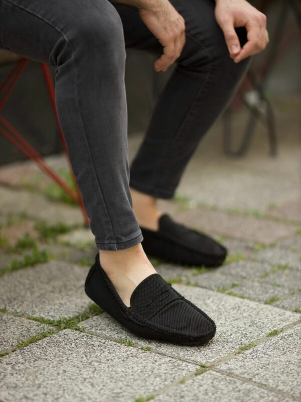 Aysoti Mallow Black Driving Loafers