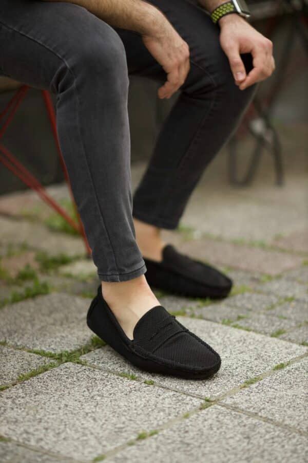 Aysoti Mallow Black Driving Loafers