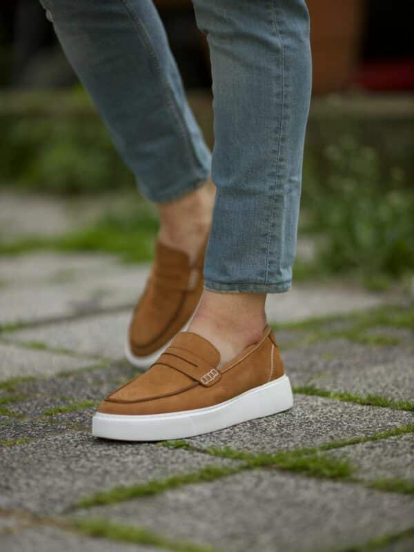 Aysoti Mallow Tan Penny Loafers