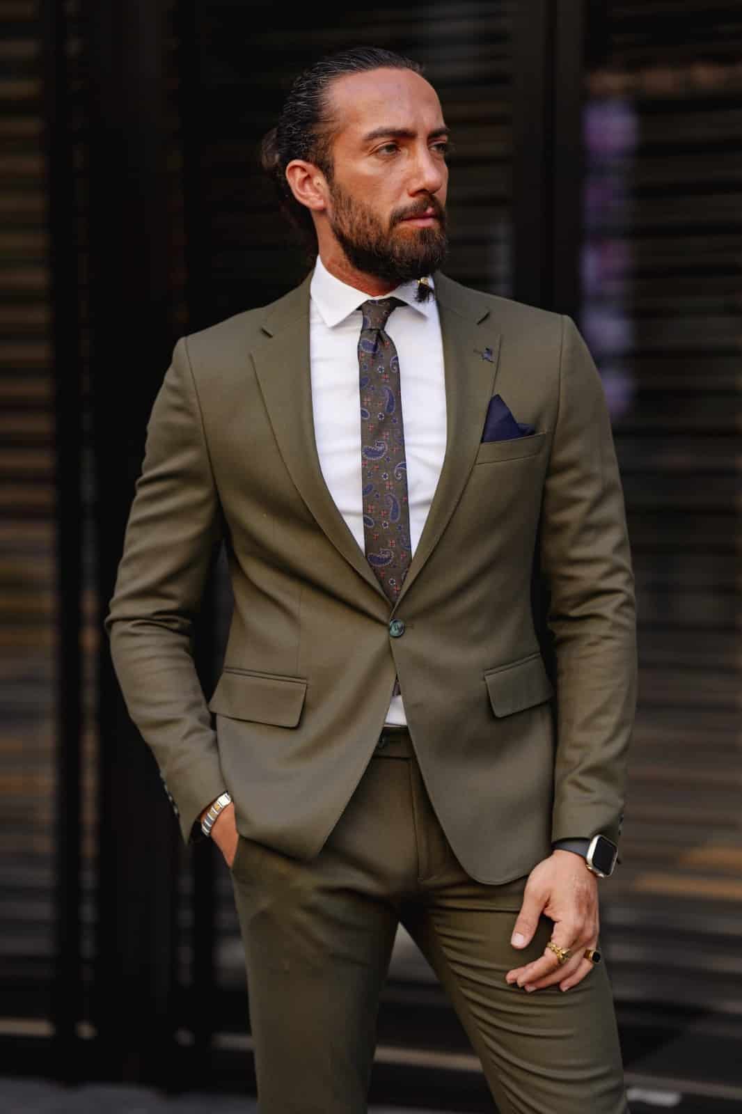 Aysoti Huxley Mint Slim Fit Double Breasted Suit - Shop Now!