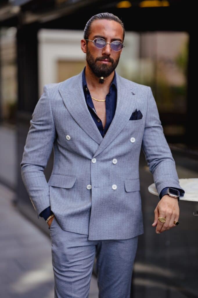 Aysoti Huxley Mint Slim Fit Double Breasted Suit - Shop Now!